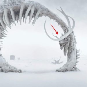 "The Enigmatic Discovery: Unraveling the Mystery of the Frozen 'Dragon Skeleton' in Antarctica"
