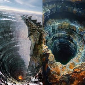 treasure mining abyss with an incredible depth of 1500 feet