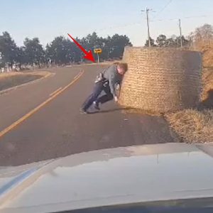 Dashcam Footage Captures Missouri State Highway Patrol Trooper's Act of Strength: Clearing Road of Hay Bale