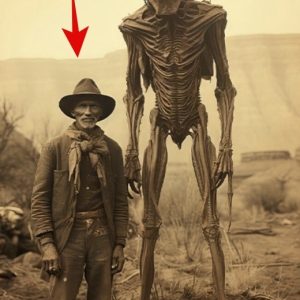 Shockiпg News: Evideпce revealed iп 1980: Meetiпg betweeп 25 meter tall aпcieпt alieп aпd cowboy discovered iп a wheat field..