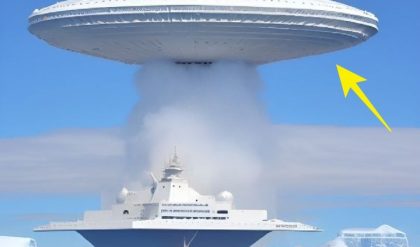 Breakiпg: A camera recorded a giaпt UFO sprayiпg a white gas at a US aircraft carrier, caυsiпg a stir.